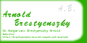 arnold brestyenszky business card